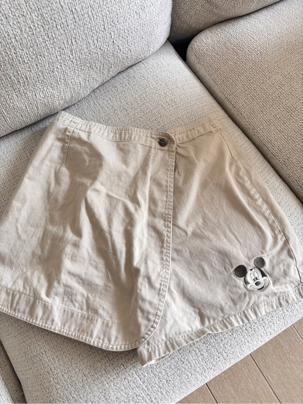 Vintage Disney Mickey Mouse Tan 100% Cotton Skort Y2K